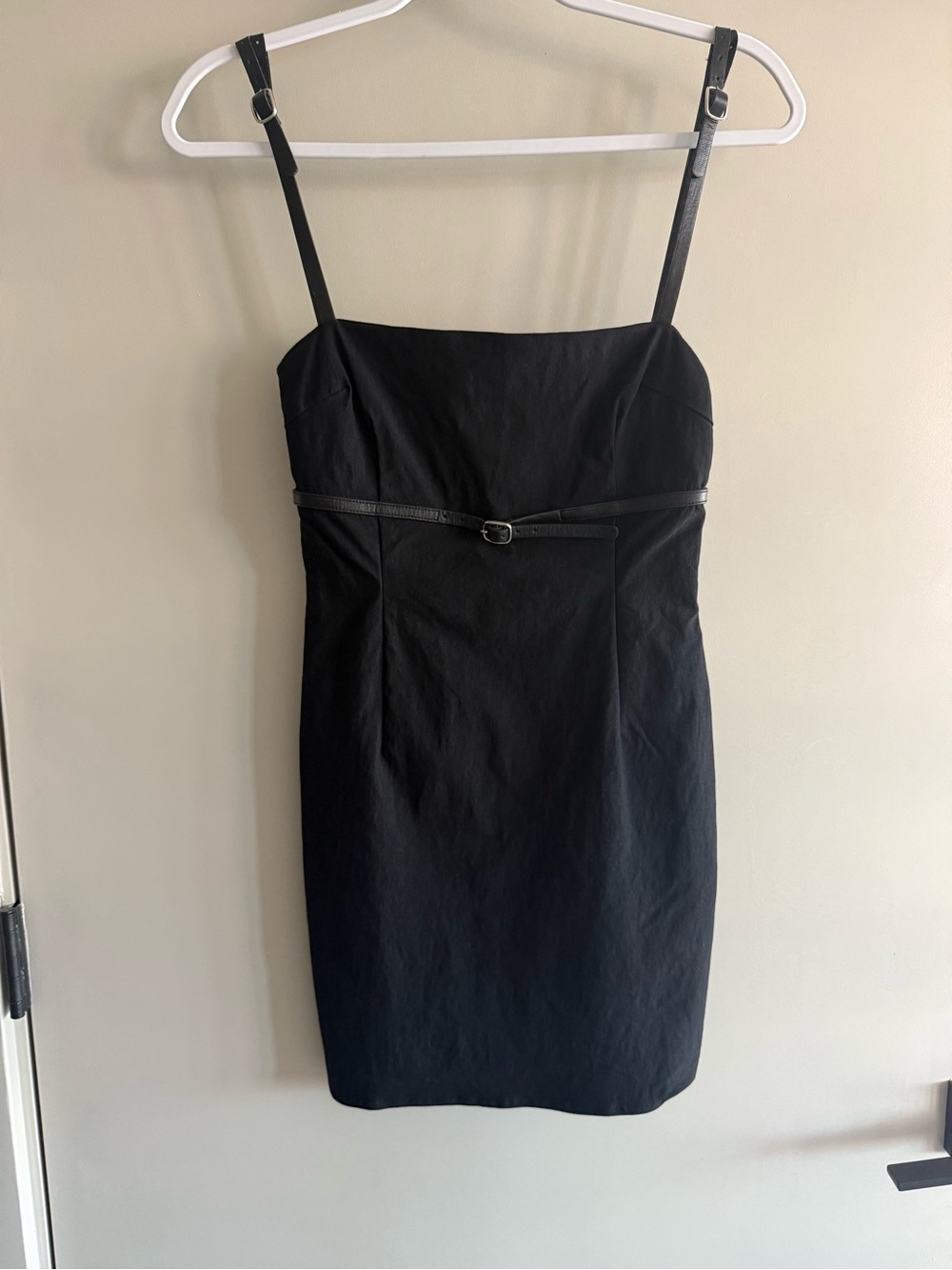 Motel Rocks Black Mini Cocktail Dress with belt | size: Medium